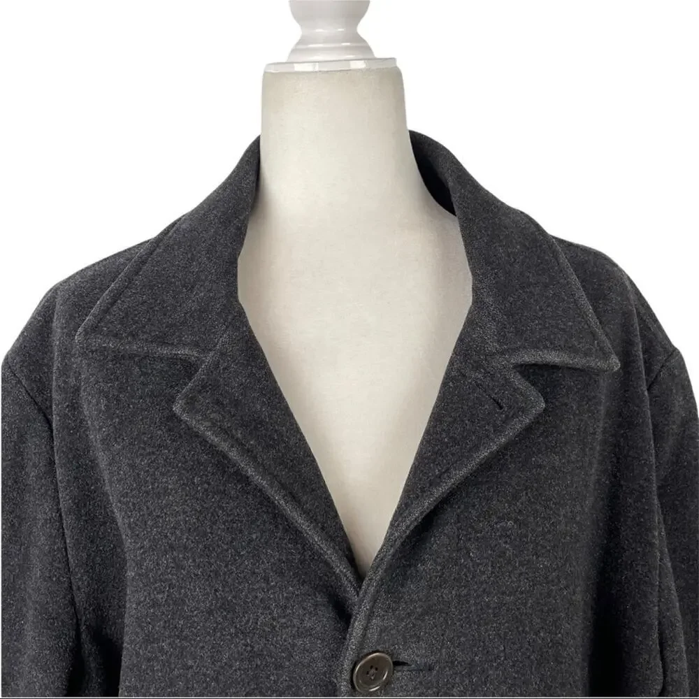 Banana Republic Men's Single Breasted Wool Cashmere Blend Coat Jacket Size L